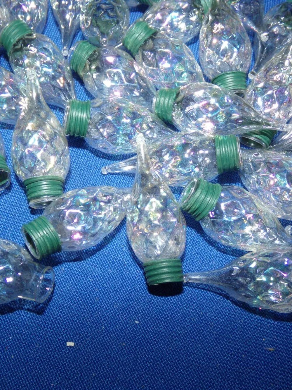 Vintage Assortment of Christmas Light Bulbs & Bulb Covers - Stars & Teardrops